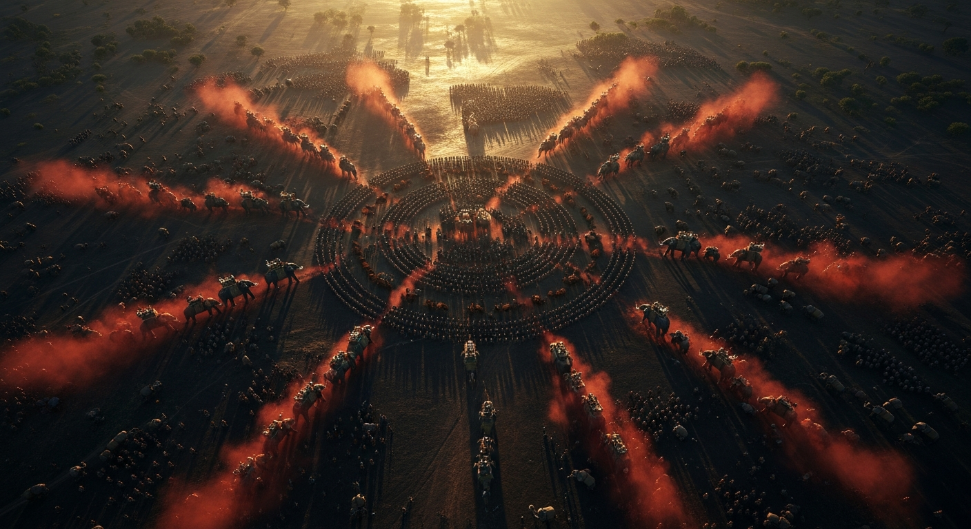 Aerial battlefield view